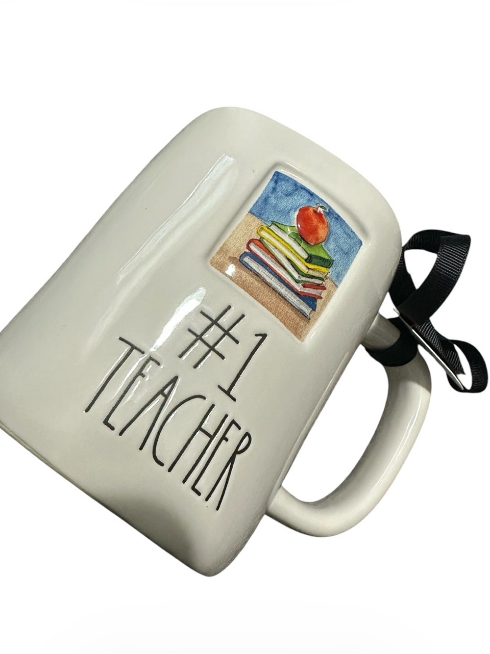 Rae Dun # 1 Teacher Ceramic Mug with Red Interior - Picture 5 of 5